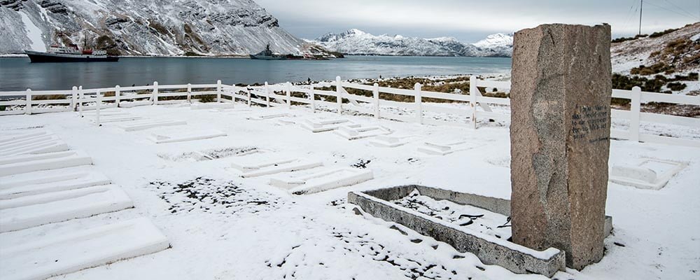 Many visit the grave of the heroic Sir Ernest Shackleton Antarctica